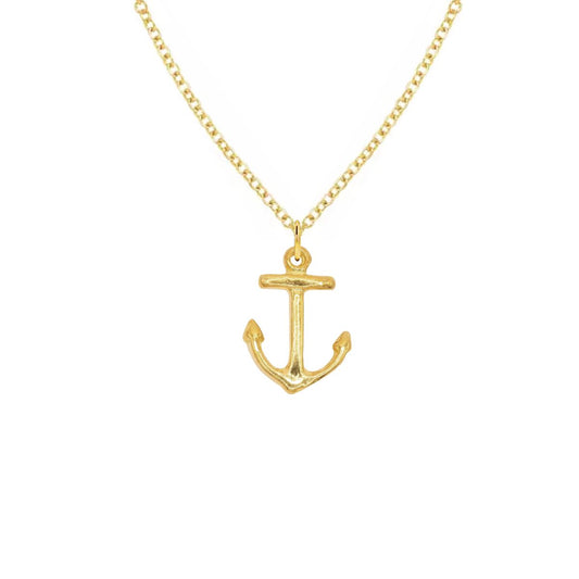 14K Gold Anchor Charm Necklace Necklace Robyn Canady 14K Gold