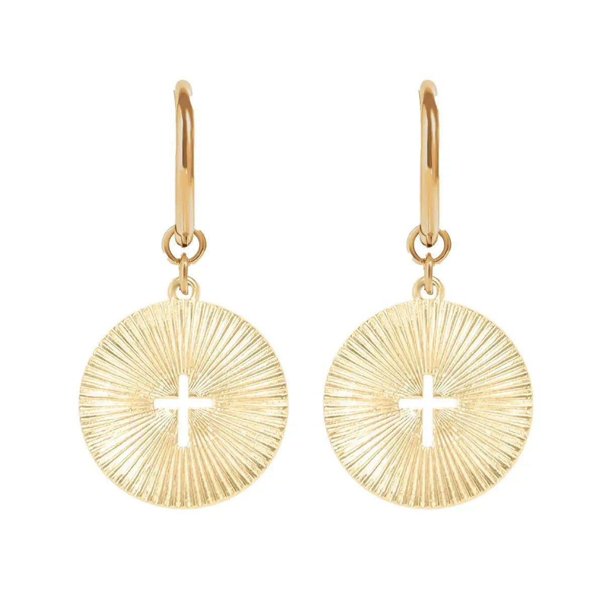 Hoop Earrings - Your choice of 8 styles Earrings Robyn Canady Cross Medallion