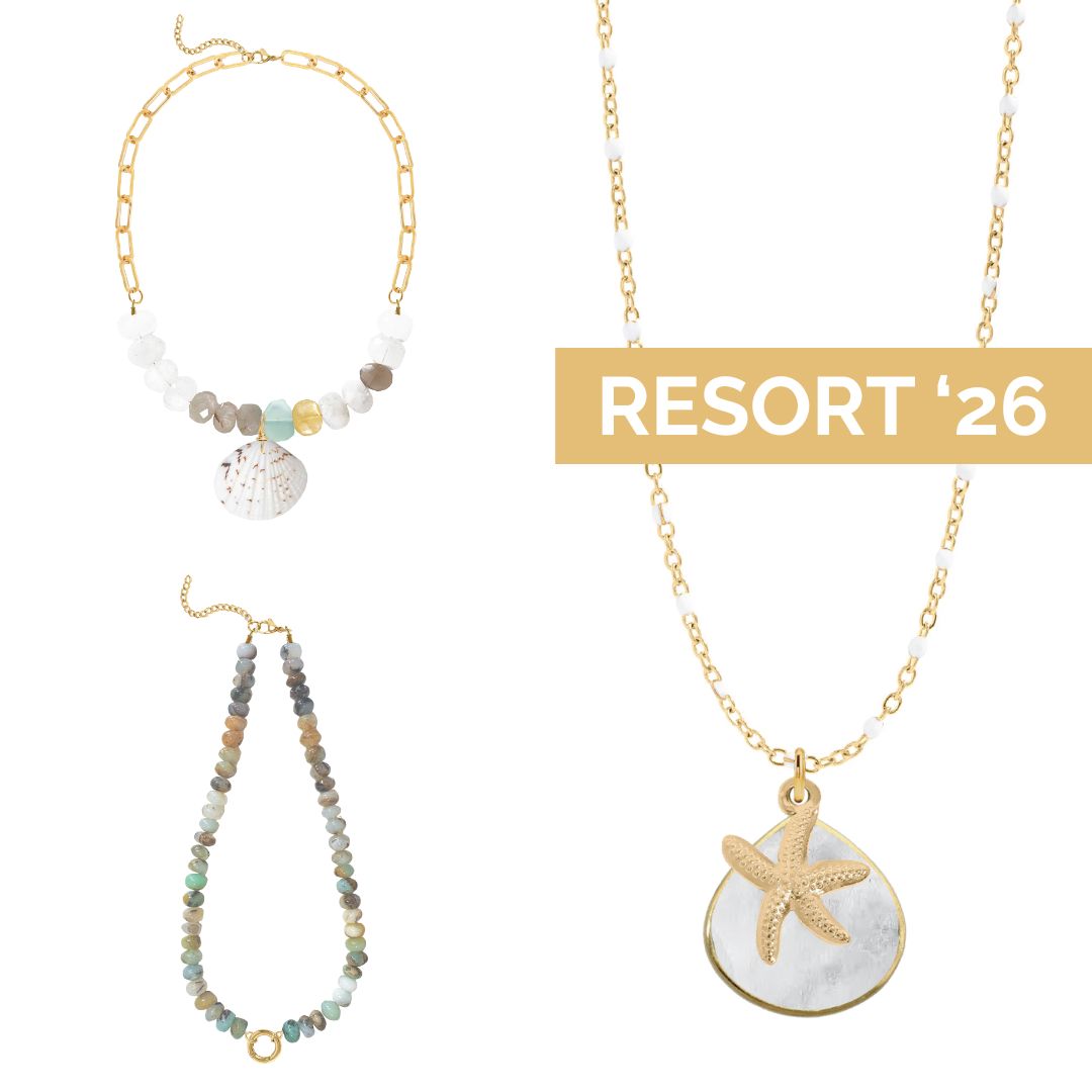 Aqua Chalcedony Statement Necklace with Large Shell Pendant Robyn Canady