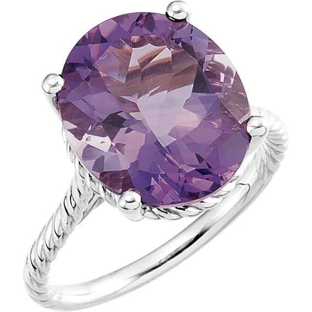 14K Amethyst Royal Statement Ring Robyn Canady 14K White Gold