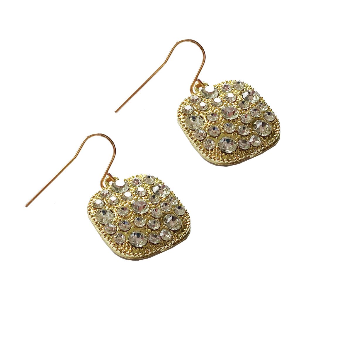 Rhinestone Square Drop Earrings Earrings Robyn Canady