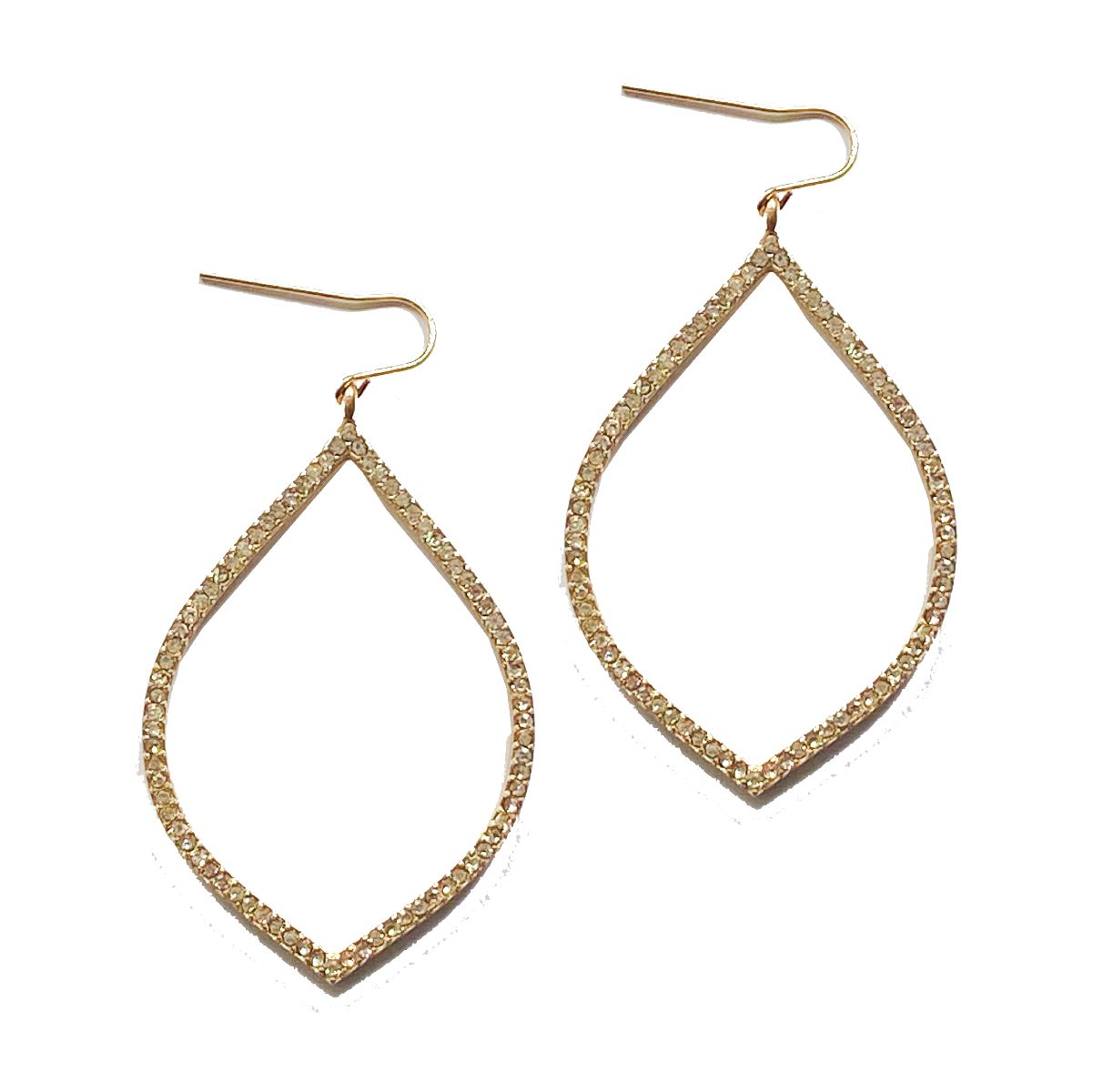 Large Rhinestone Drop Earrings Earrings Robyn Canady