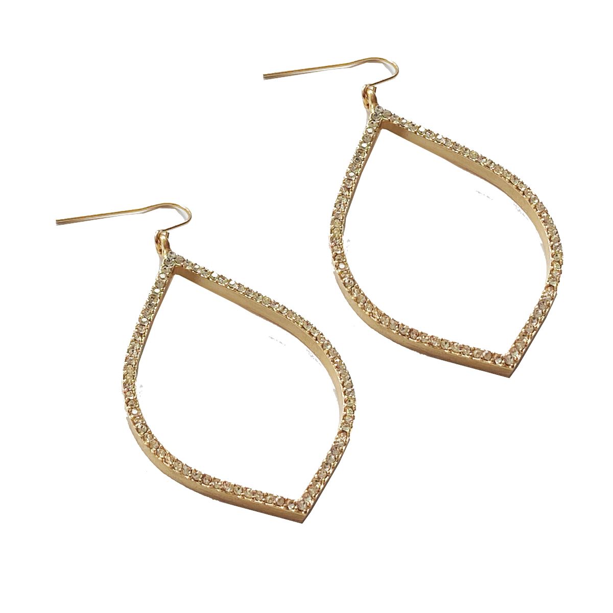 Large Rhinestone Drop Earrings Earrings Robyn Canady