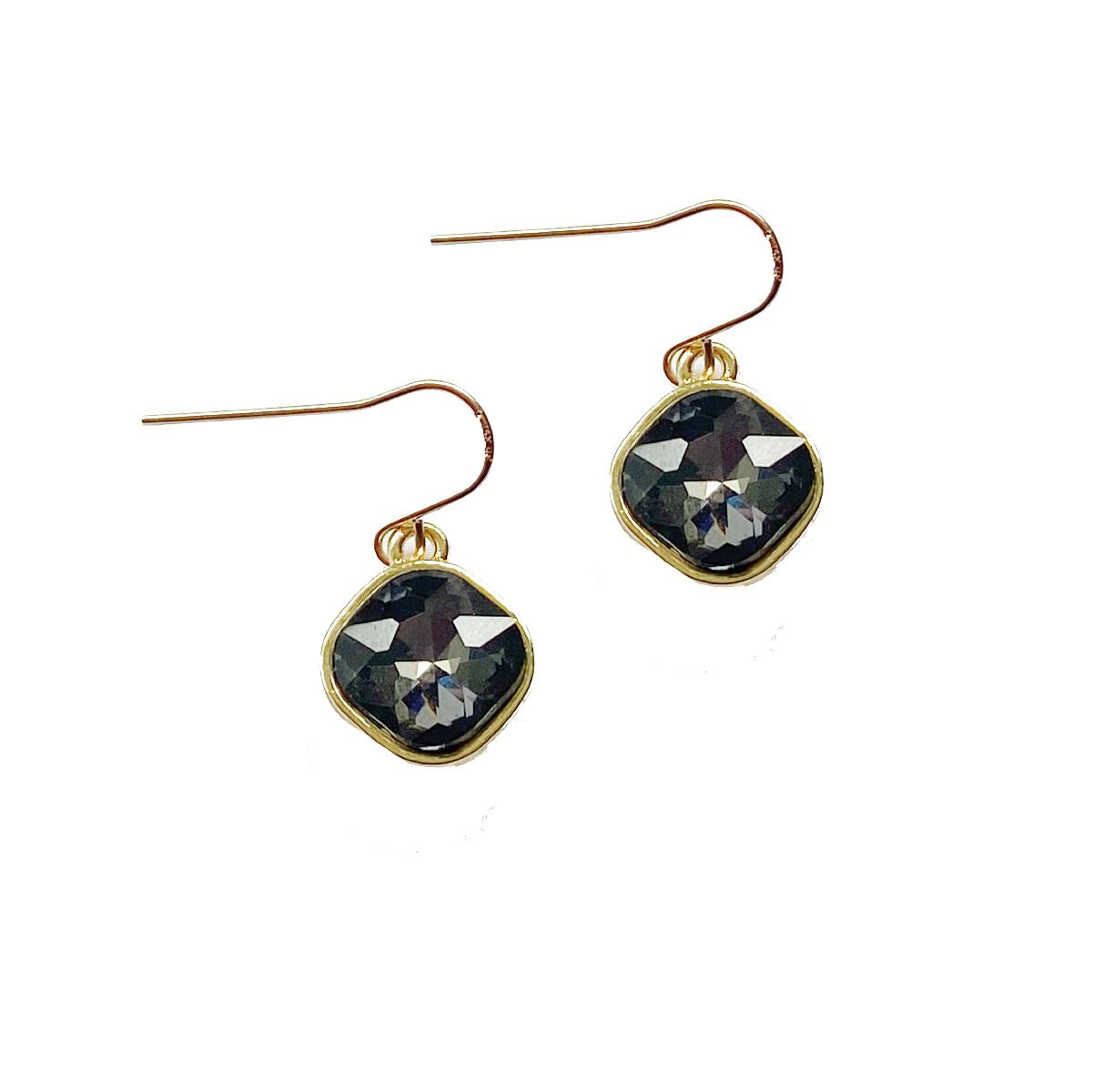 Smoky Crystal Drop Earrings Earrings Robyn Canady