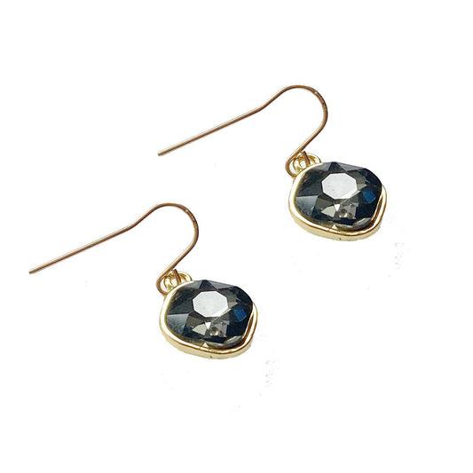 Smoky Crystal Drop Earrings Earrings Robyn Canady