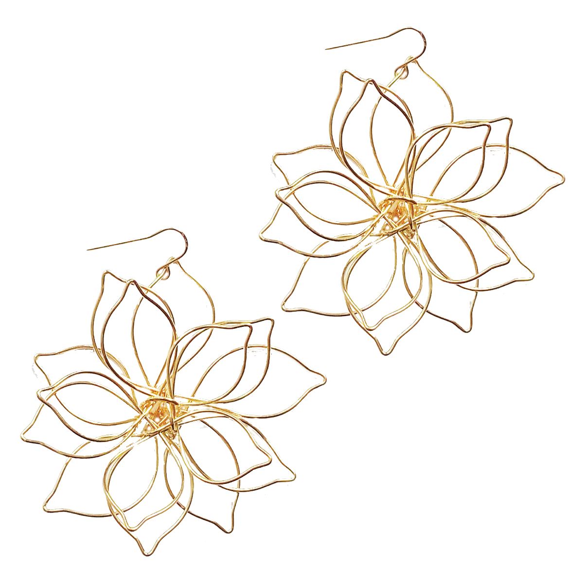 Large Flower Wire Earrings Earrings Robyn Canady