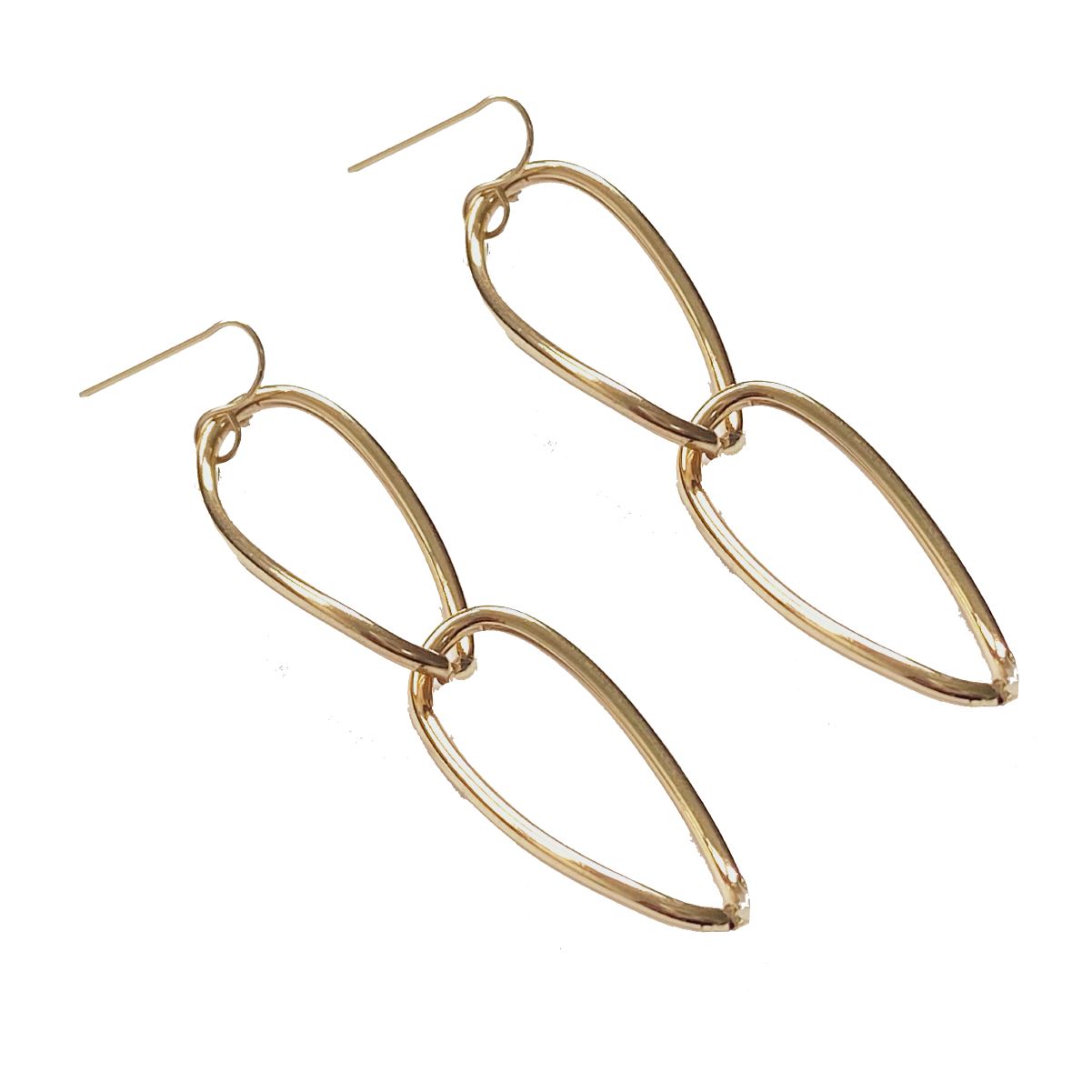 Large Double Oval Drop Earrings Earrings Robyn Canady