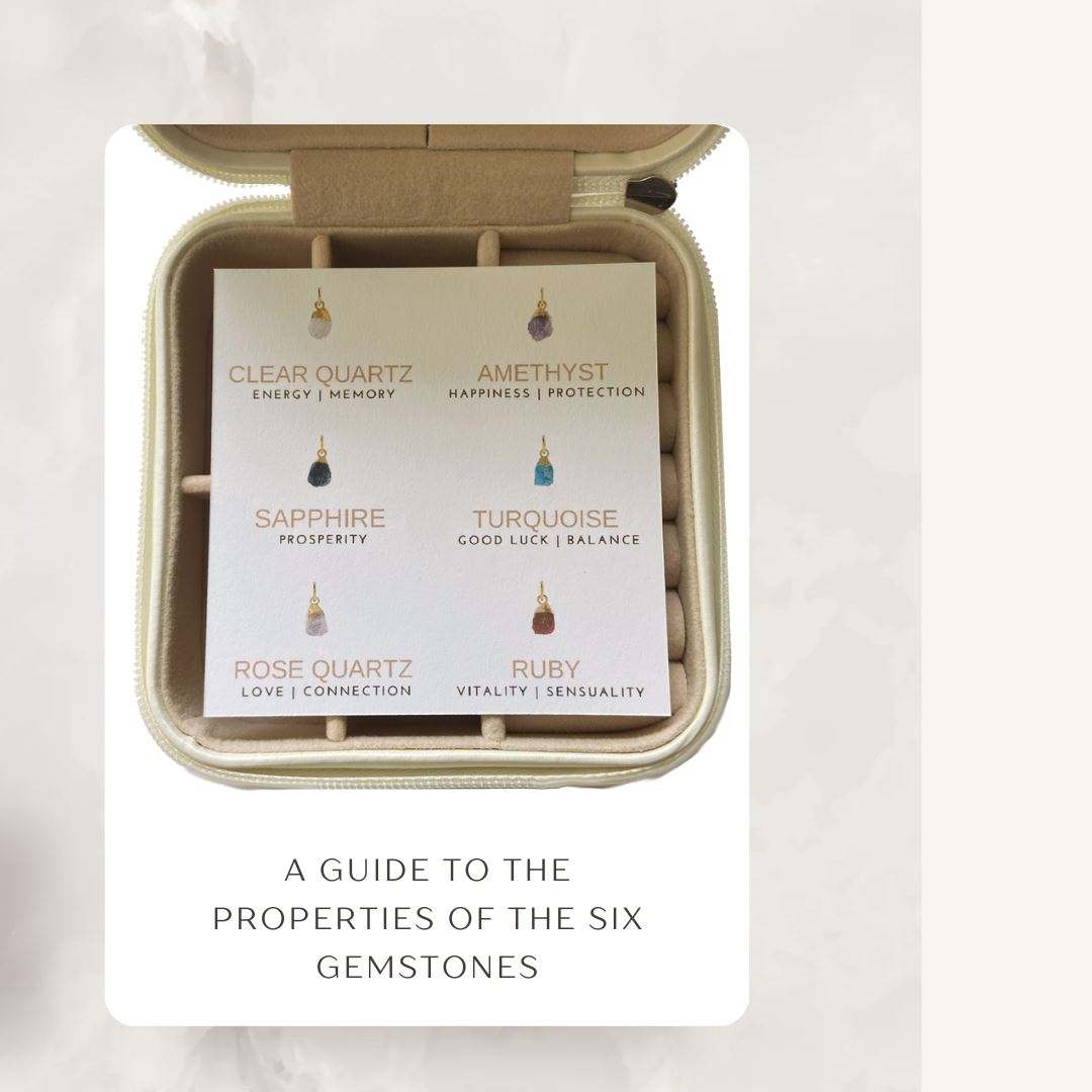 New Year New You! Mini gemstone necklace with six stones in a luxury travel case. Robyn Canady