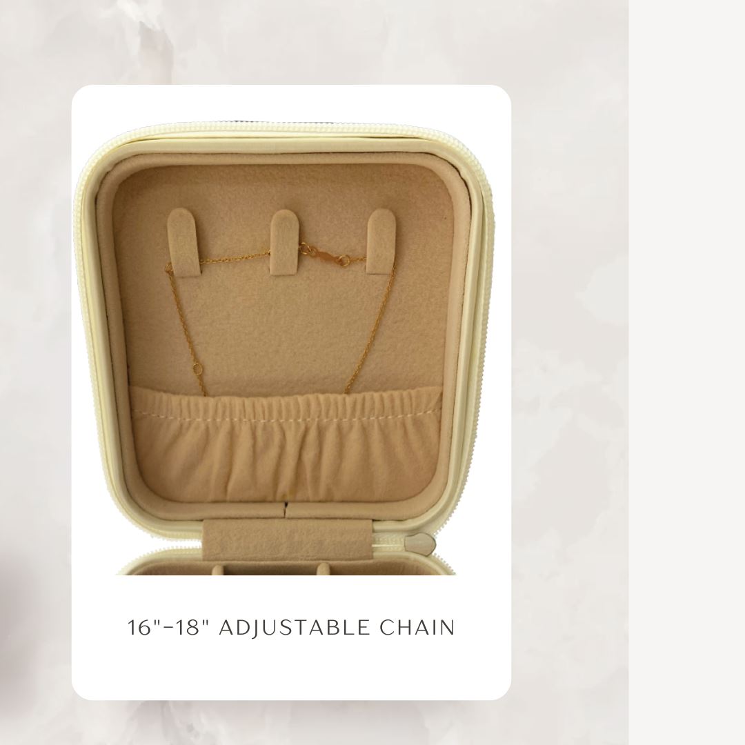 New Year New You! Mini gemstone necklace with six stones in a luxury travel case. Robyn Canady