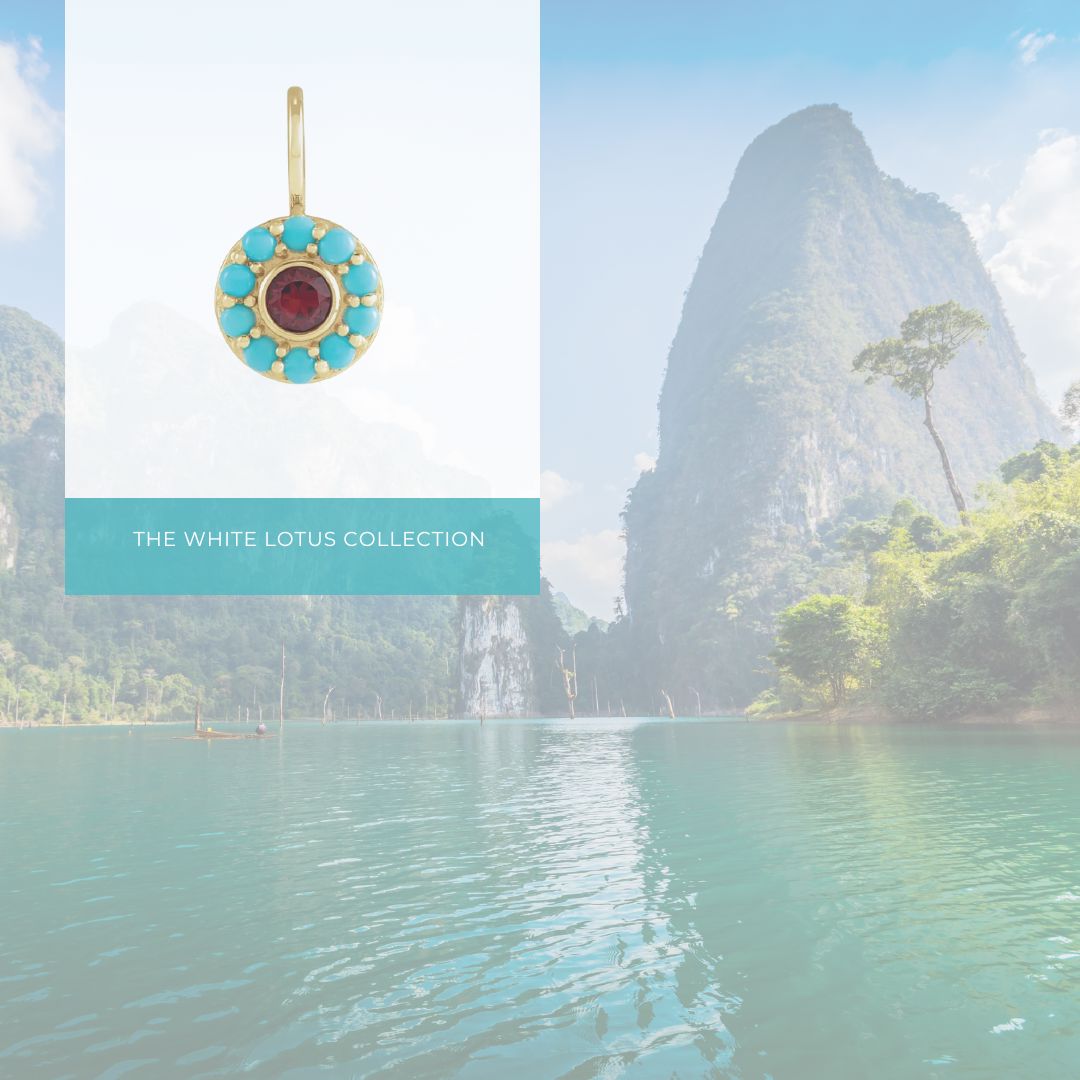 Turquoise and Garnet Medallion Necklace Necklace Robyn Canady