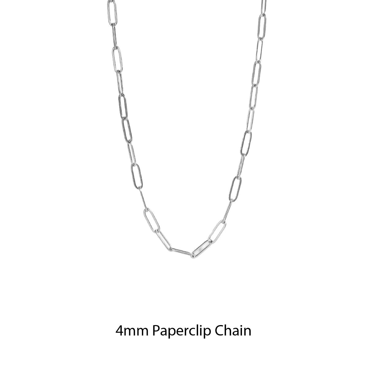 Non-Tarnish Stainless Steel Robyn Canady 4mm Paperclip Chain 16"-18"