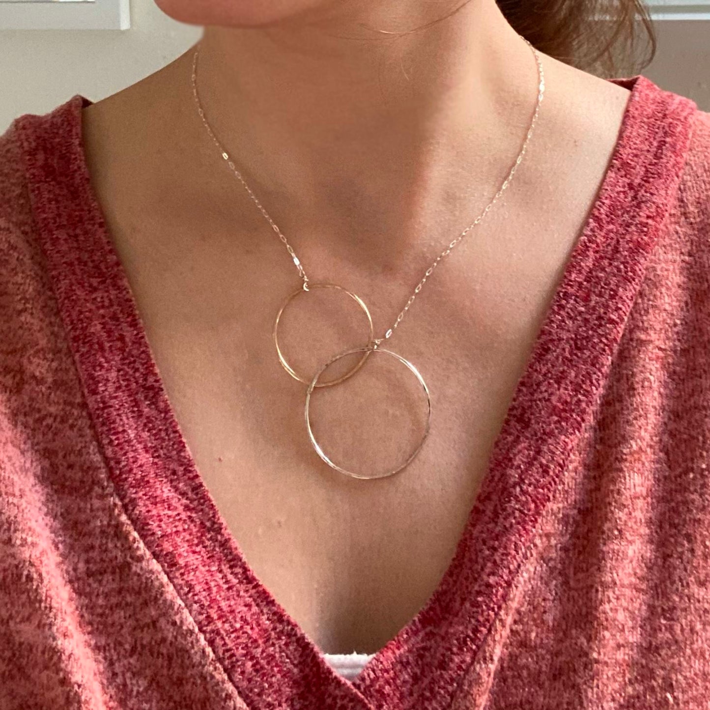 Large Signature Double Circle Necklace Robyn Canady