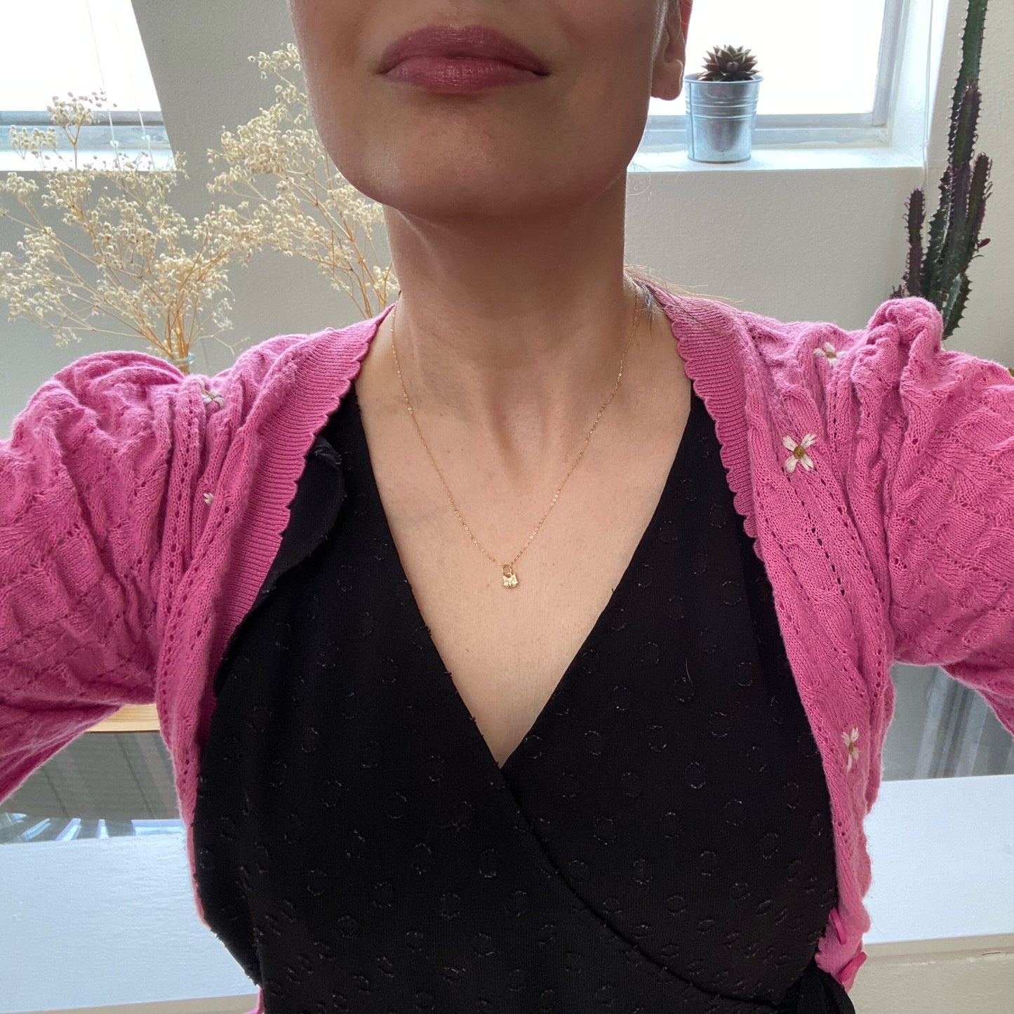 14K Diamond Tiny Cat Necklace Robyn Canady