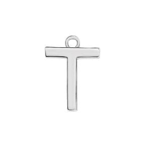 Initial Pendant Necklace - Sterling Silver Robyn Canady T Sterling Silver
