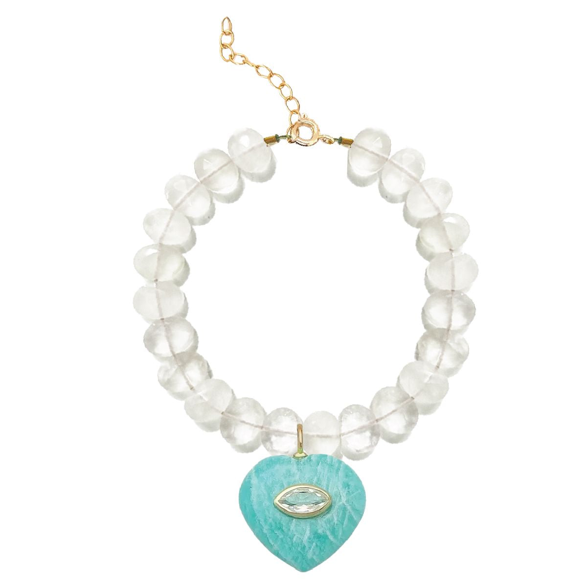 LoveSpell Heart Bracelet - I need more Balance in my life - Amazonite Bracelet Robyn Canady