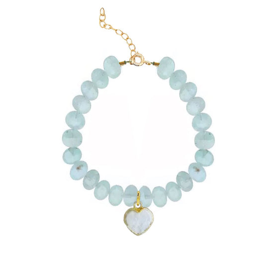 LoveSpell Heart Bracelet - I need more calm in my life - Aquamarine Bracelet Robyn Canady