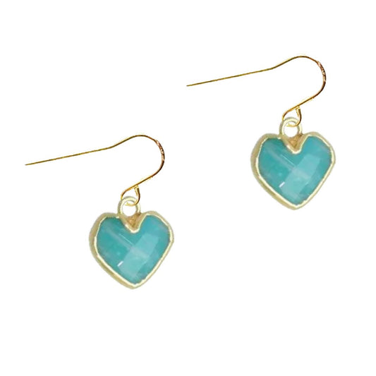 LoveSpell Tiny Heart Earrings - I need more Hope in my life - Amazonite Earrings Robyn Canady