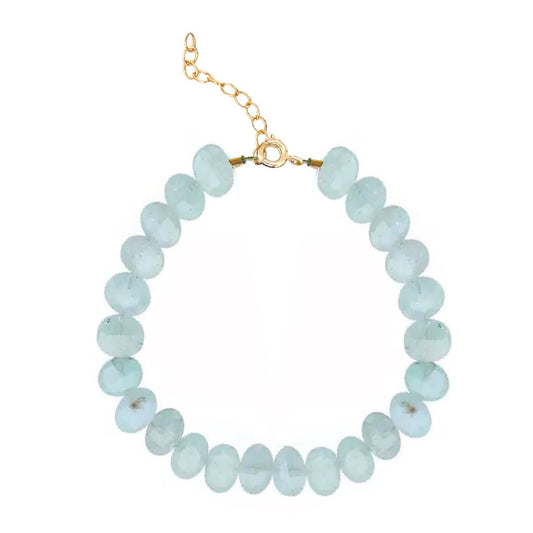 Beaded Gemstone Bracelet - Aquamarine for Relaxation Bracelet Robyn Canady