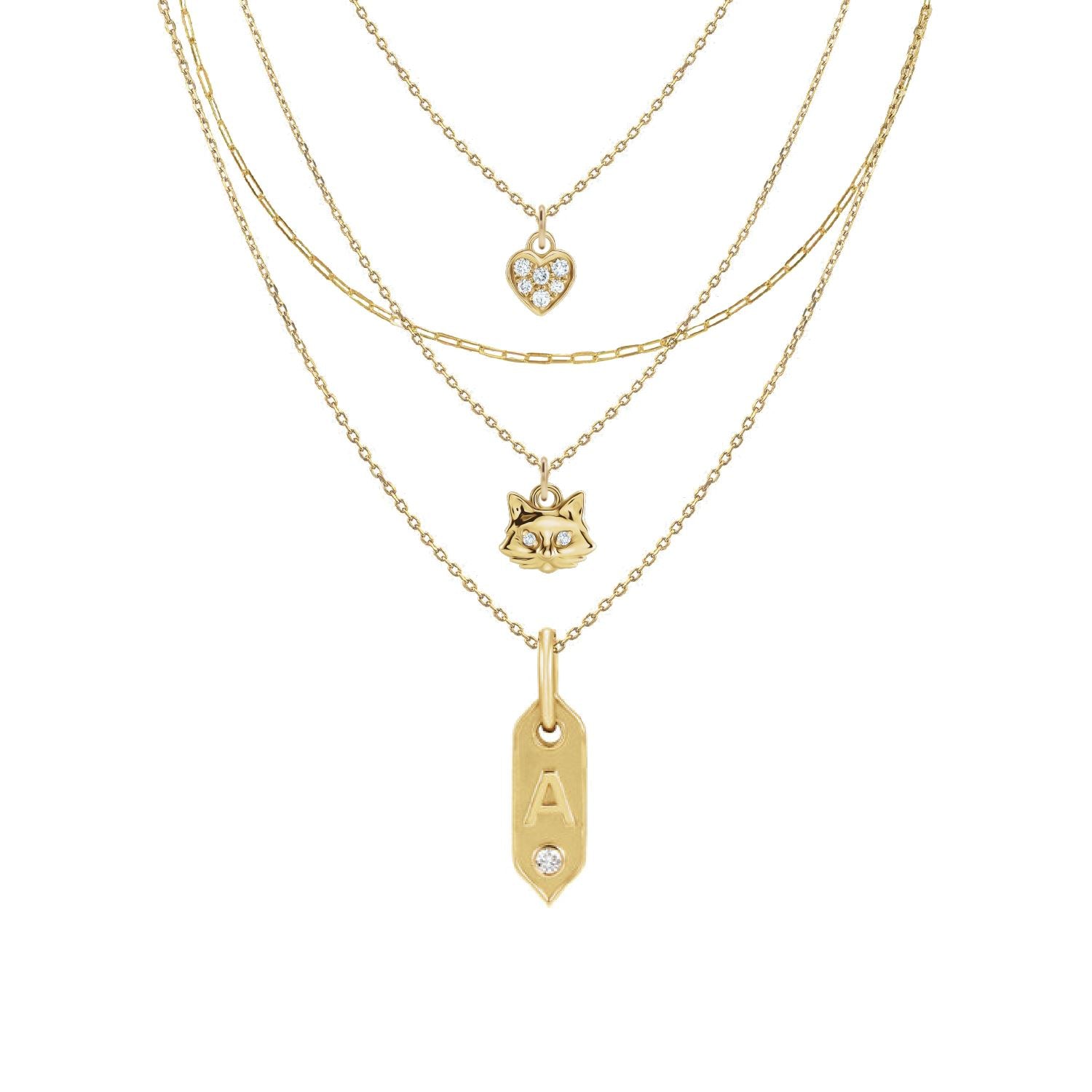 14K Paperclip Layering Necklace Robyn Canady