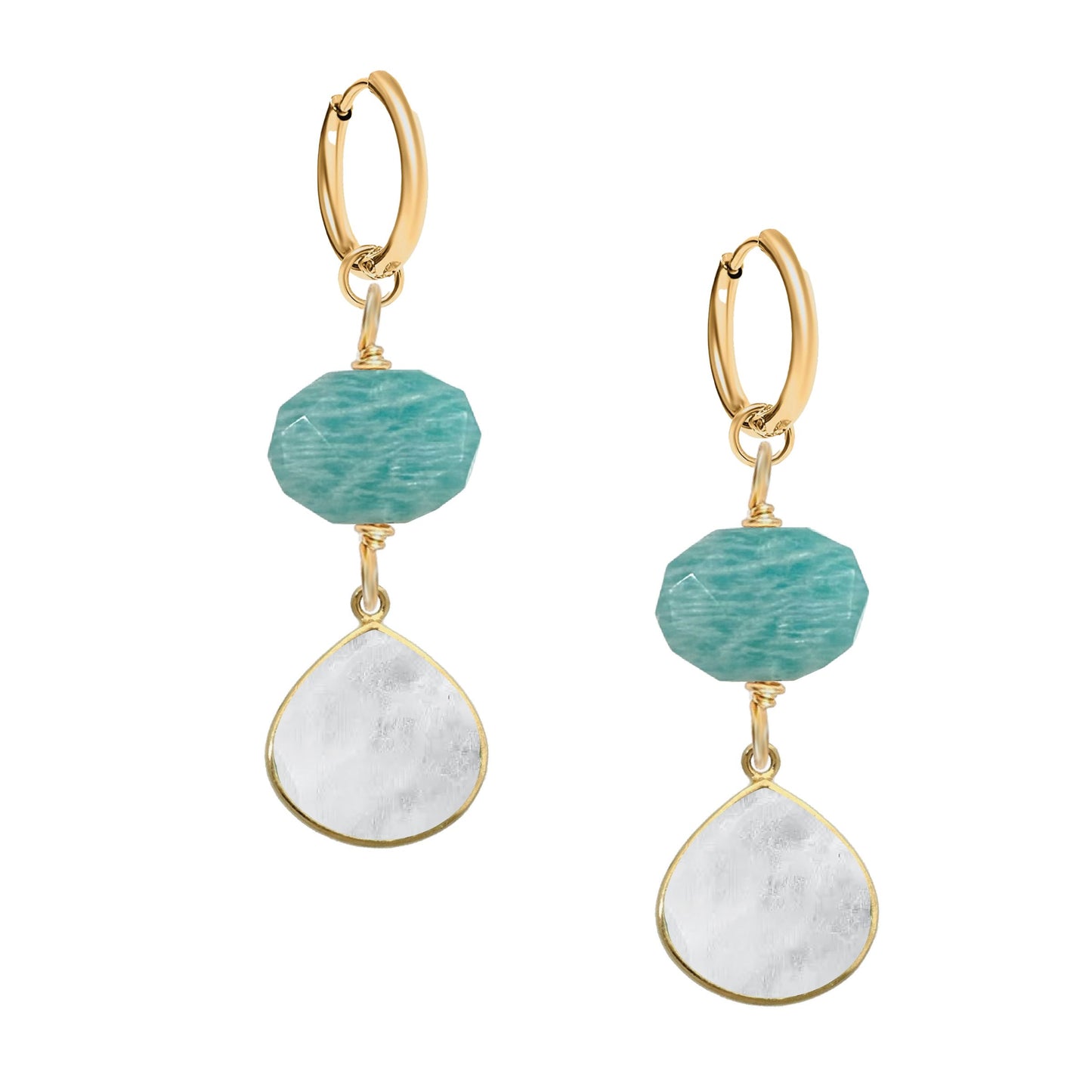 Amazonite & Moonstone Drop Earrings Robyn Canady