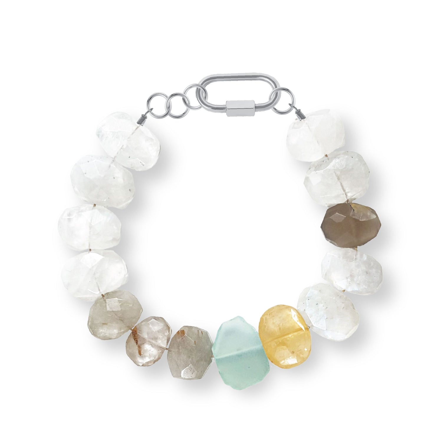 Aqua Chalcedony Multi Color Bracelet Robyn Canady Silver