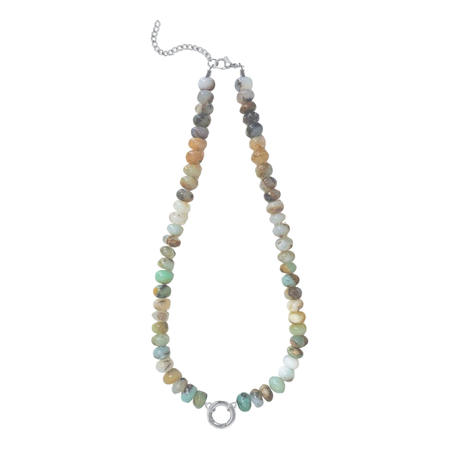 Peruvian Opal Charm Keeper Necklace Robyn Canady Silver