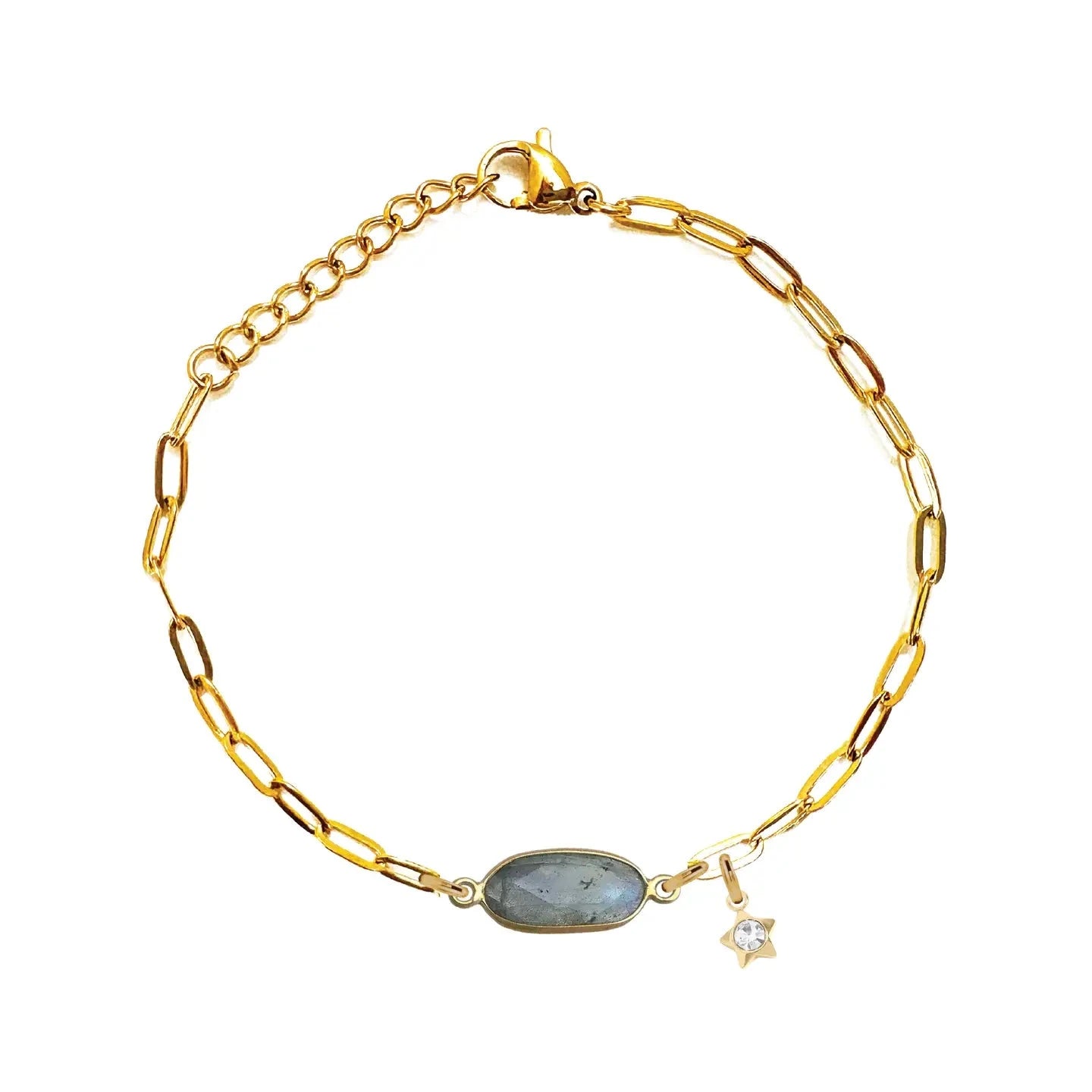 Gemstone Link Bracelet - 7 Gemstone Choices Bracelet Robyn Canady Labradorite