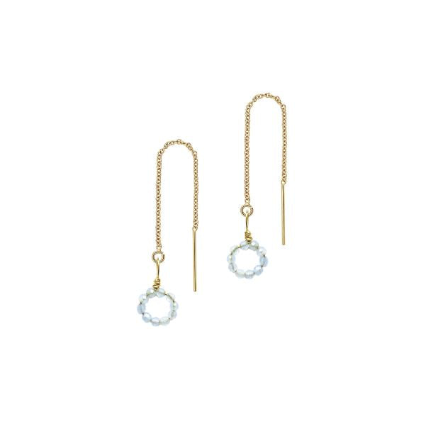 Tiny Circle Birthstone Thread Earrings Robyn Canady