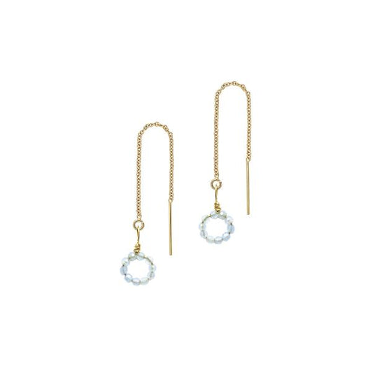 Tiny Circle Birthstone Thread Earrings Robyn Canady