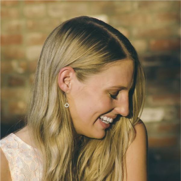 Tiny Circle Birthstone Thread Earrings Robyn Canady