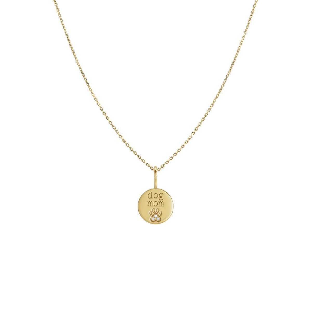 14K Diamond Dog Mom Necklace Robyn Canady 14K Gold