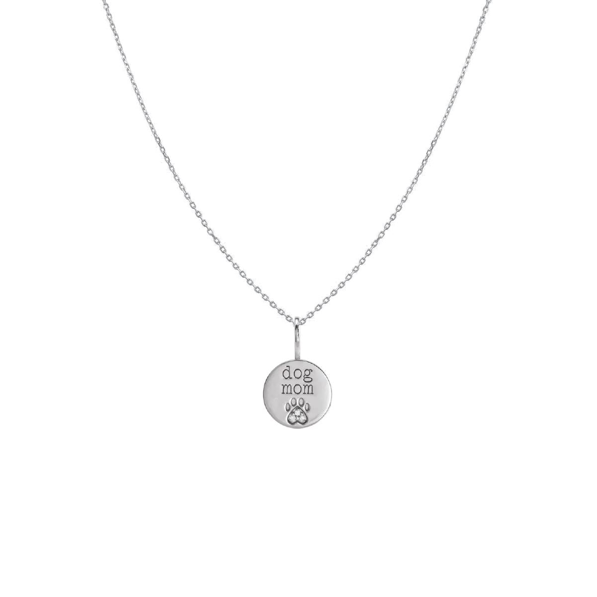 14K Diamond Dog Mom Necklace Robyn Canady 14K White Gold