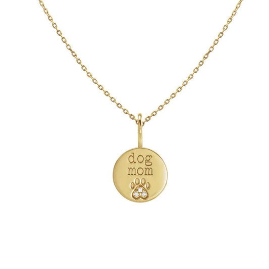 14K Diamond Dog Mom Necklace Robyn Canady