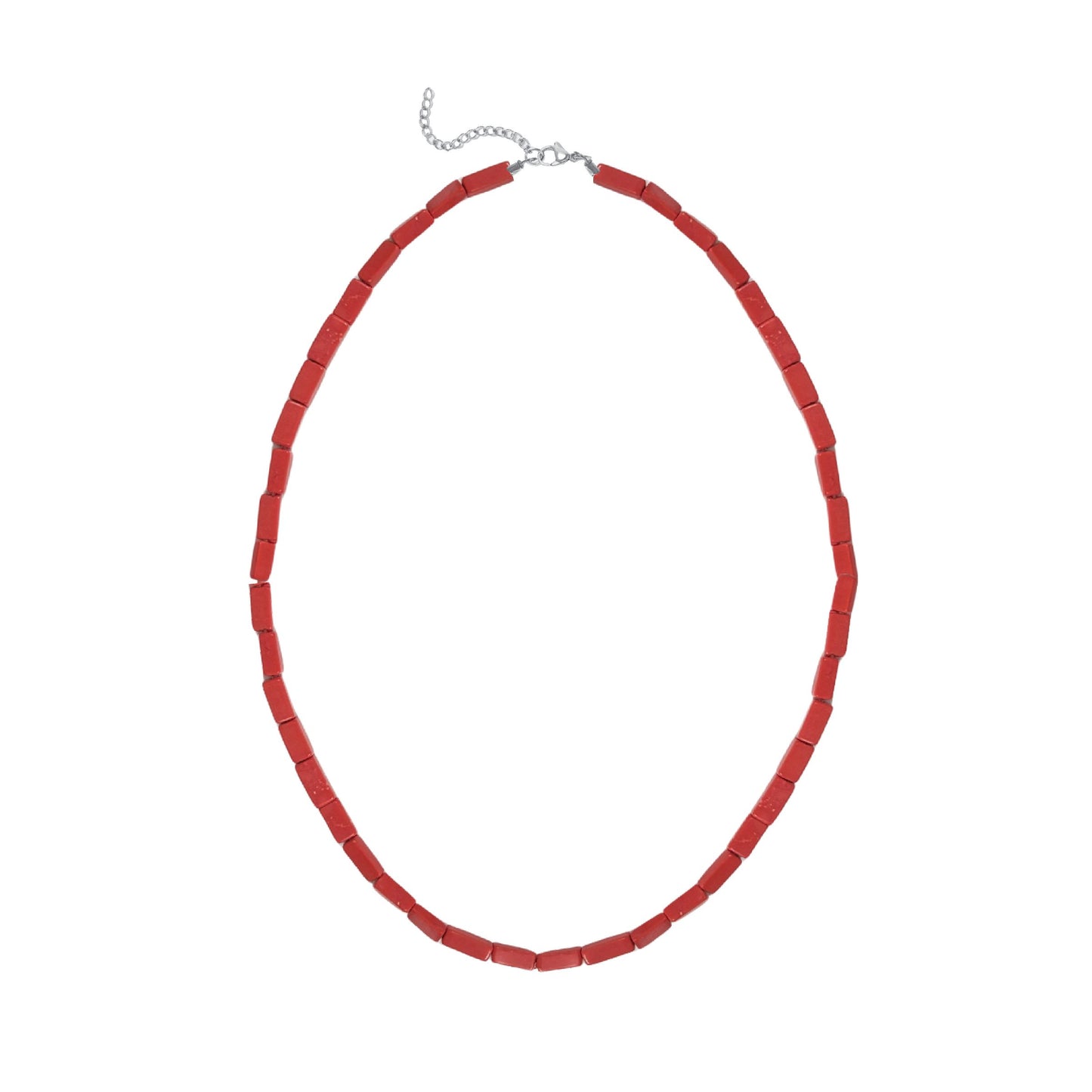 Red Coral Choker Necklace Robyn Canady Silver