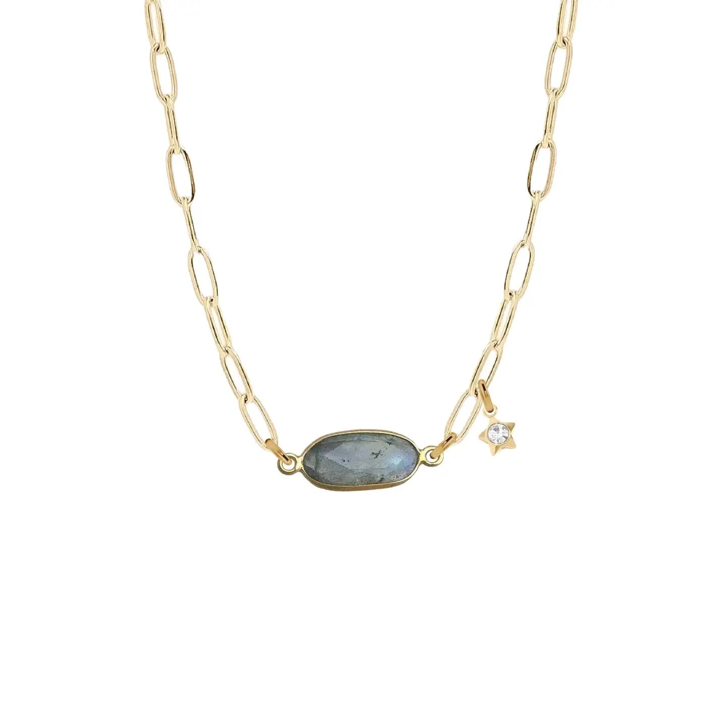 Gemstone Link Necklace - Choice of 7 Gemstones Robyn Canady Labradorite