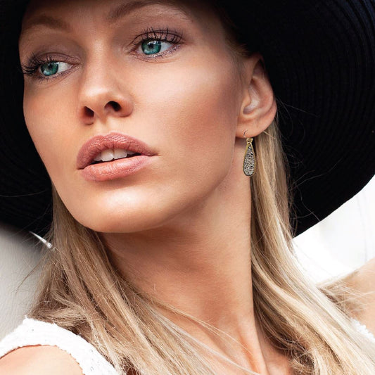 Gray Sparkle Drop Earrings Earrings Robyn Canady