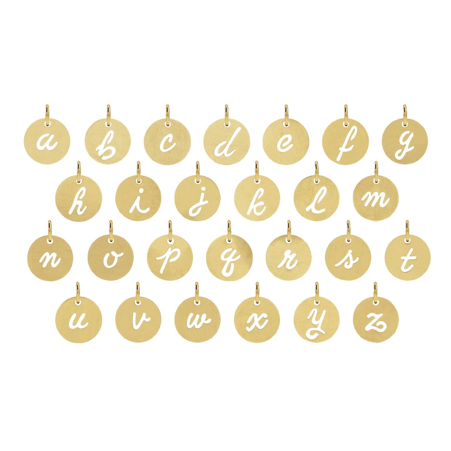 14K Solid Gold Script Initial Necklace Necklace Robyn Canady