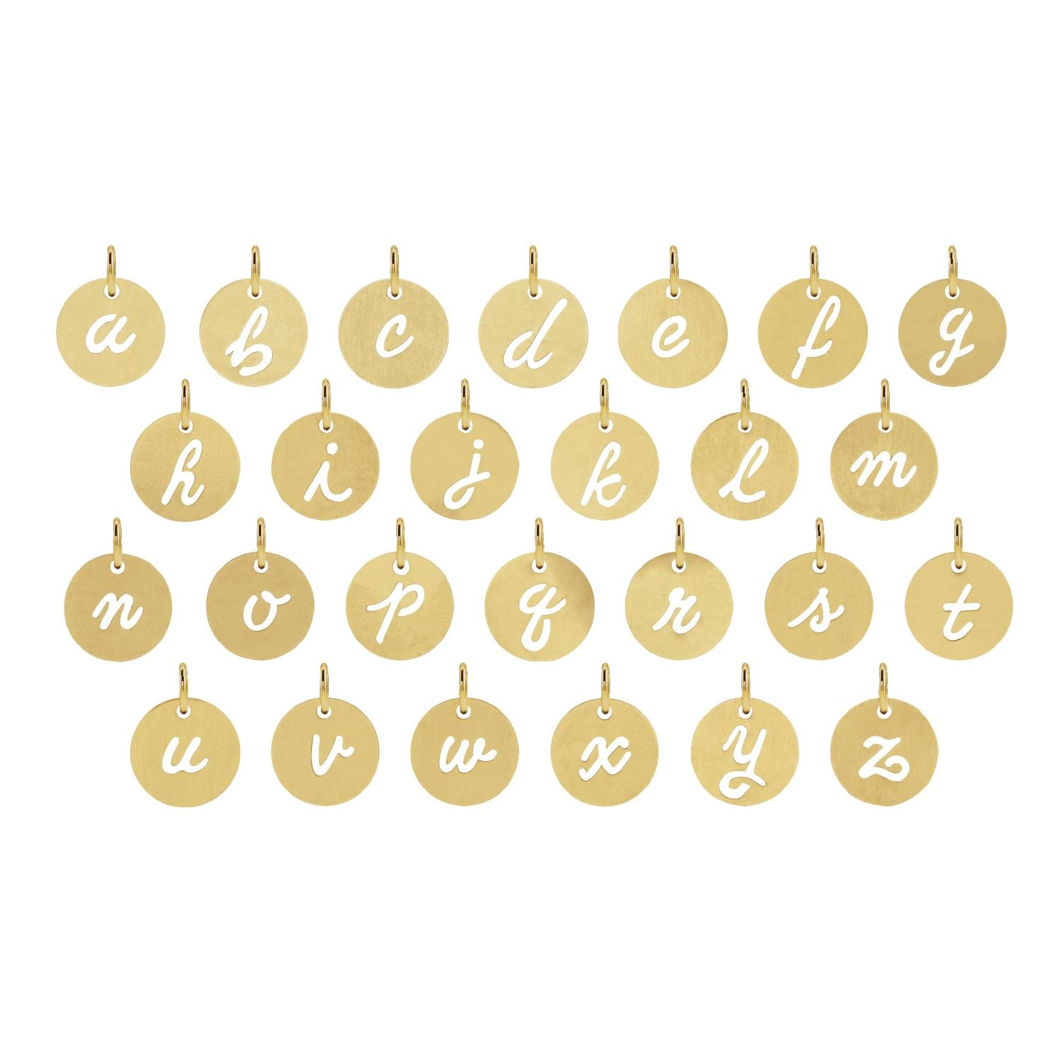 14K Solid Gold Script Initial Necklace Necklace Robyn Canady