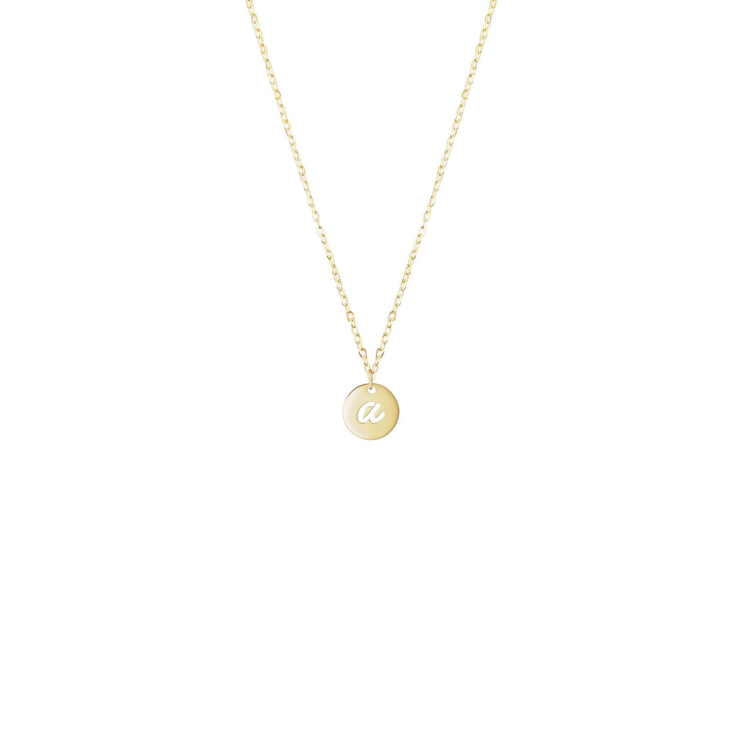 14K Solid Gold Script Initial Necklace Necklace Robyn Canady