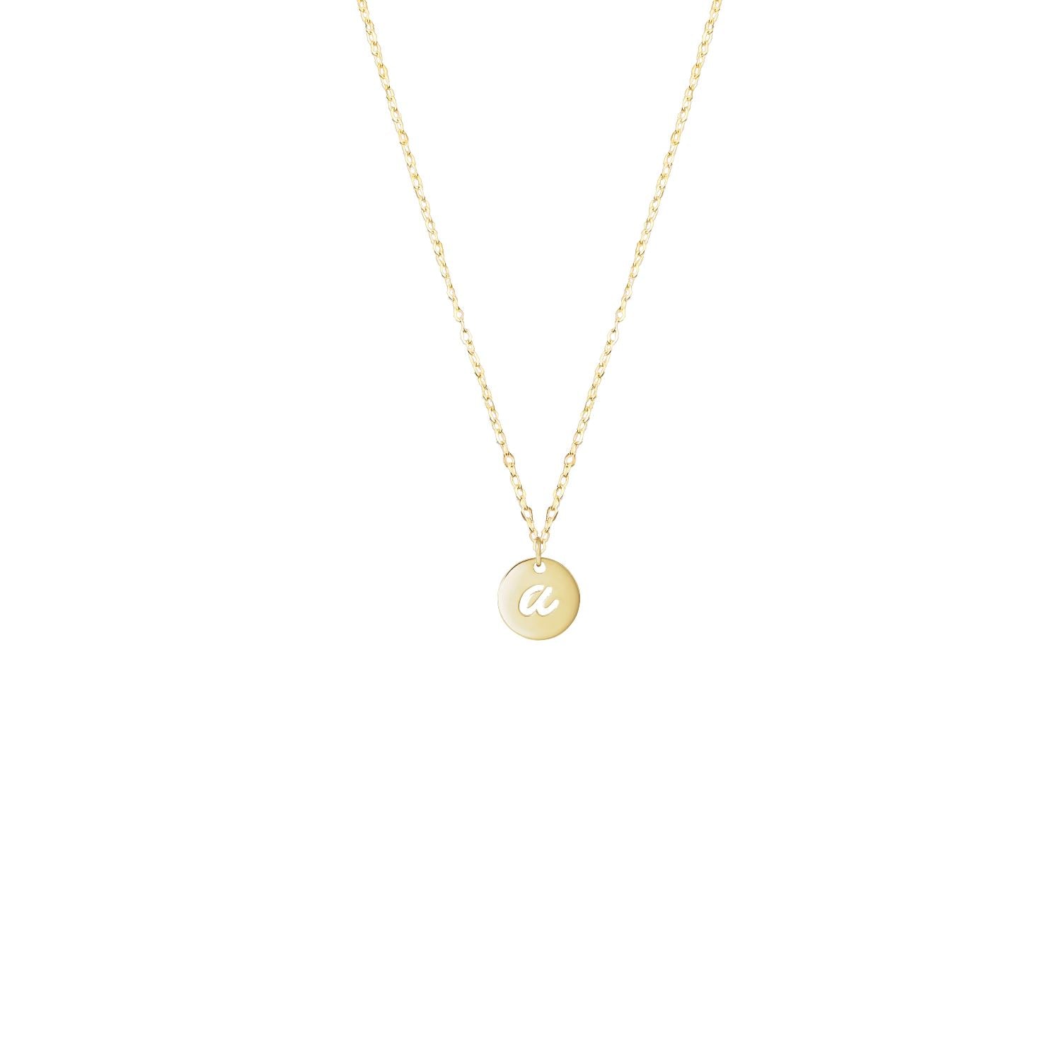 14K Solid Gold Script Initial Necklace Necklace Robyn Canady