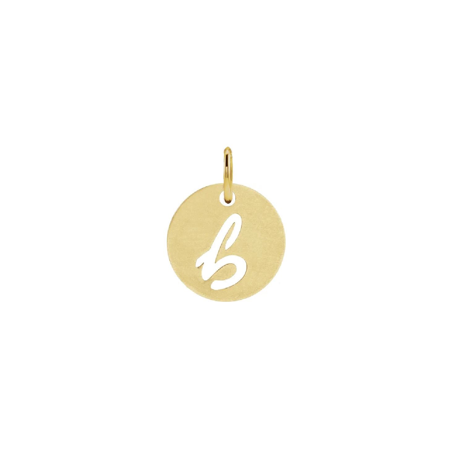14K Solid Gold Script Initial Necklace Necklace Robyn Canady 14K Gold Filled b