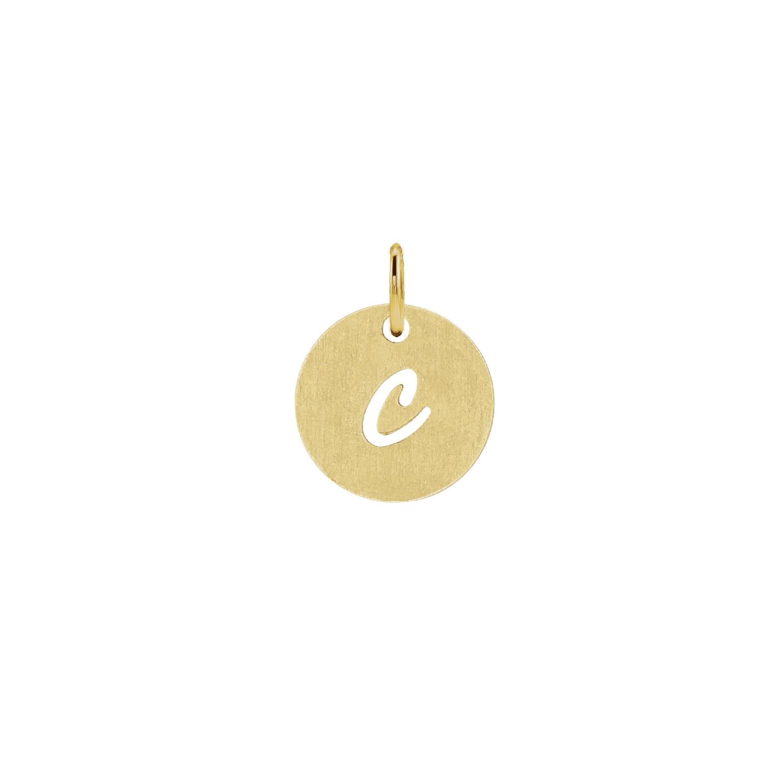 14K Solid Gold Script Initial Necklace Necklace Robyn Canady 14K Gold Filled c