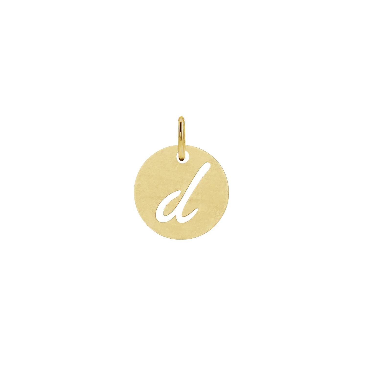 14K Solid Gold Script Initial Necklace Necklace Robyn Canady 14K Gold Filled d