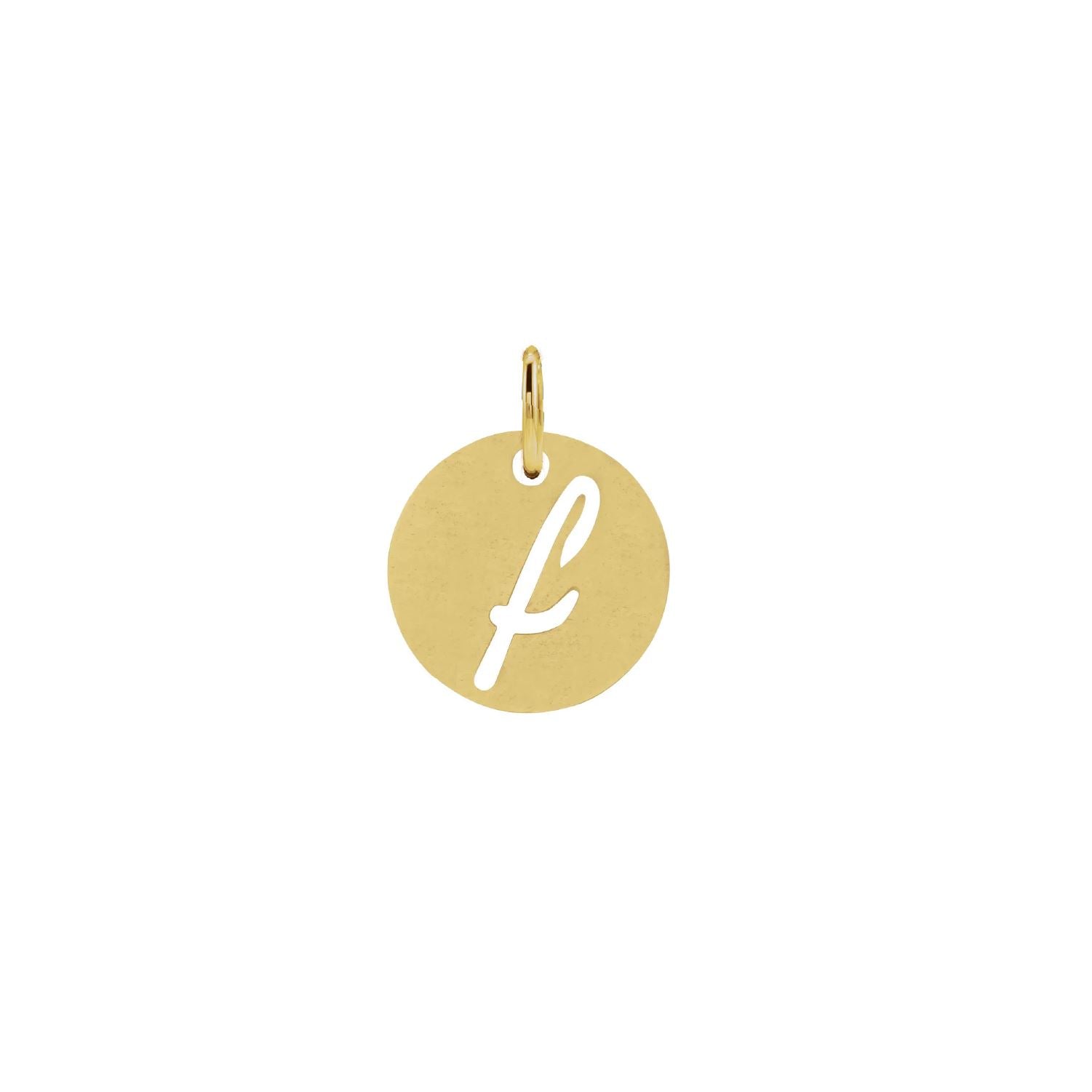 14K Solid Gold Script Initial Necklace Necklace Robyn Canady 14K Gold Filled f