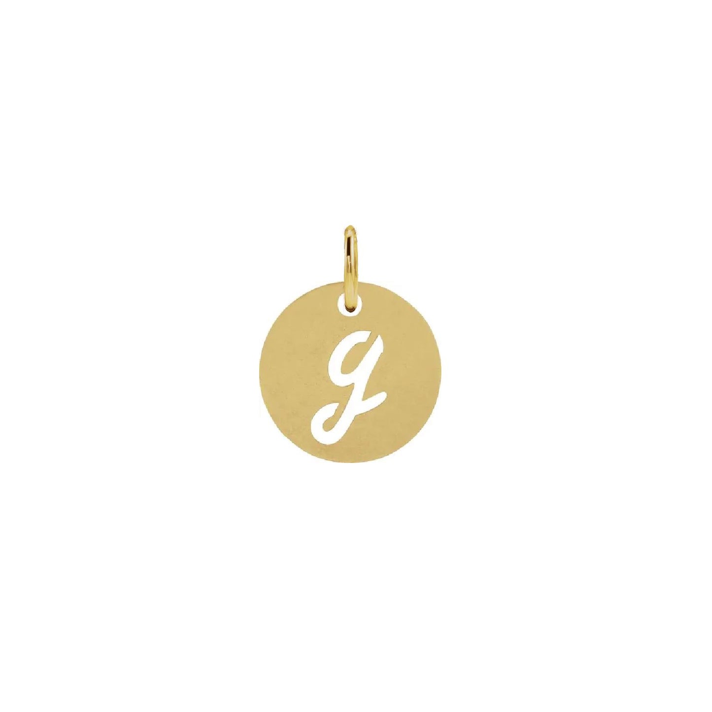 14K Solid Gold Script Initial Necklace Necklace Robyn Canady 14K Gold Filled g