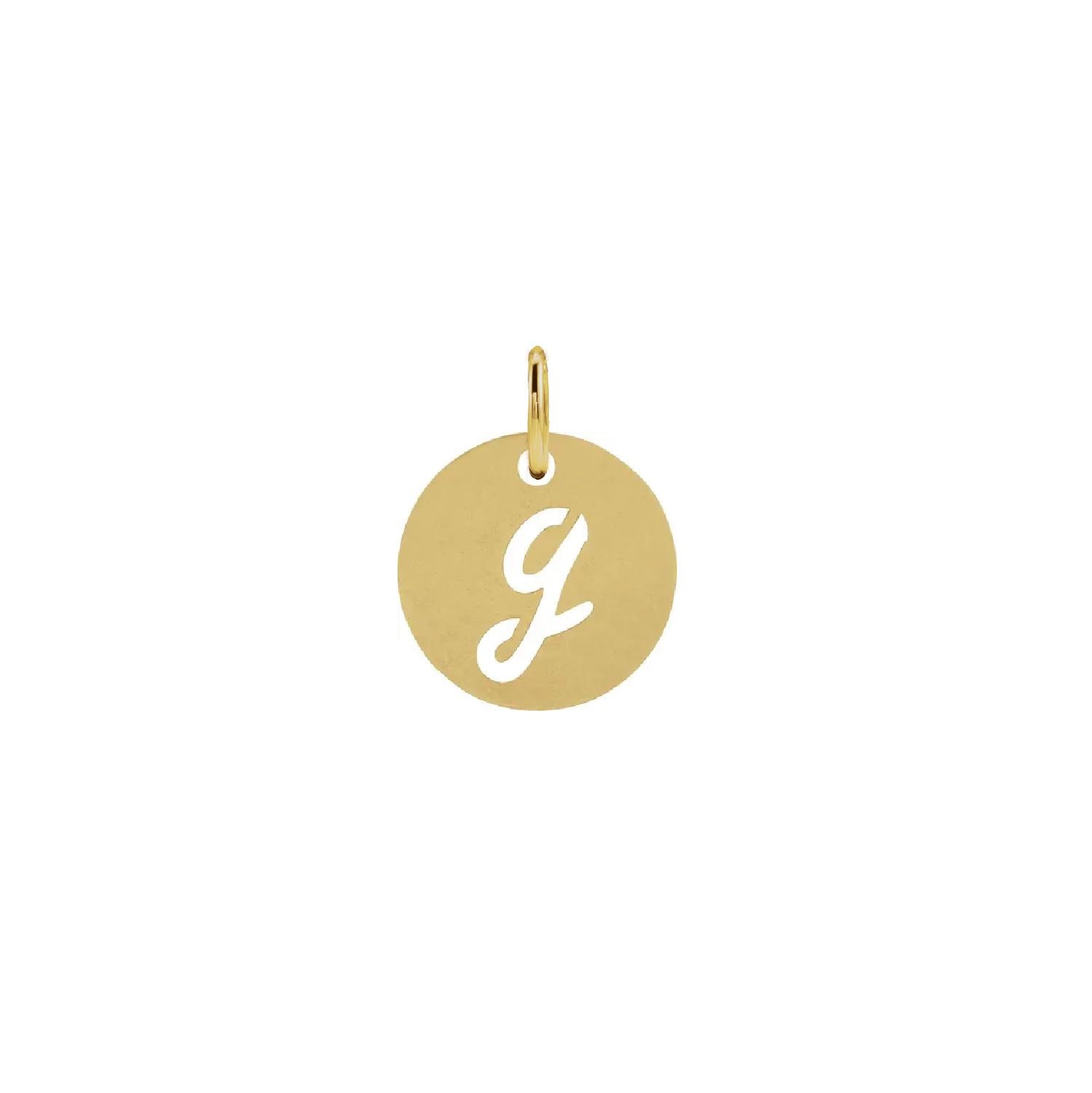 14K Solid Gold Script Initial Necklace Necklace Robyn Canady 14K Gold Filled g