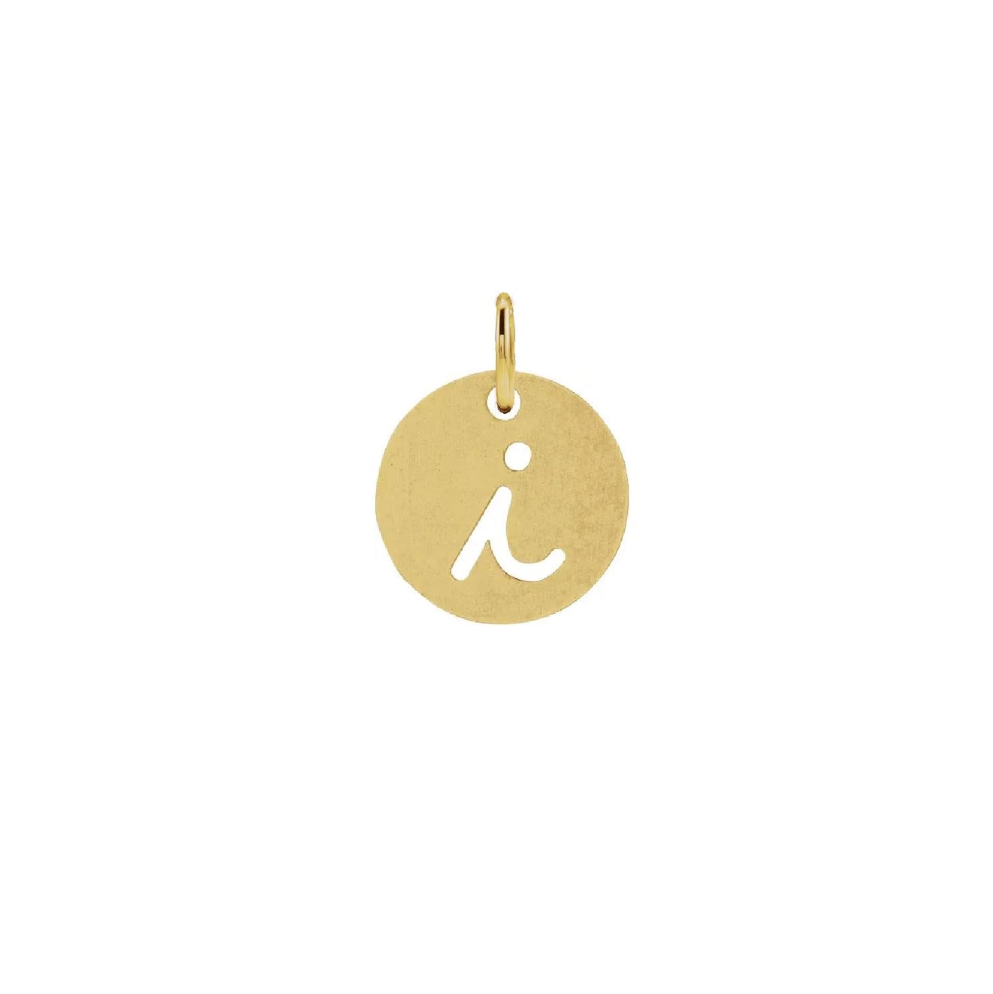 14K Solid Gold Script Initial Necklace Necklace Robyn Canady 14K Gold Filled i