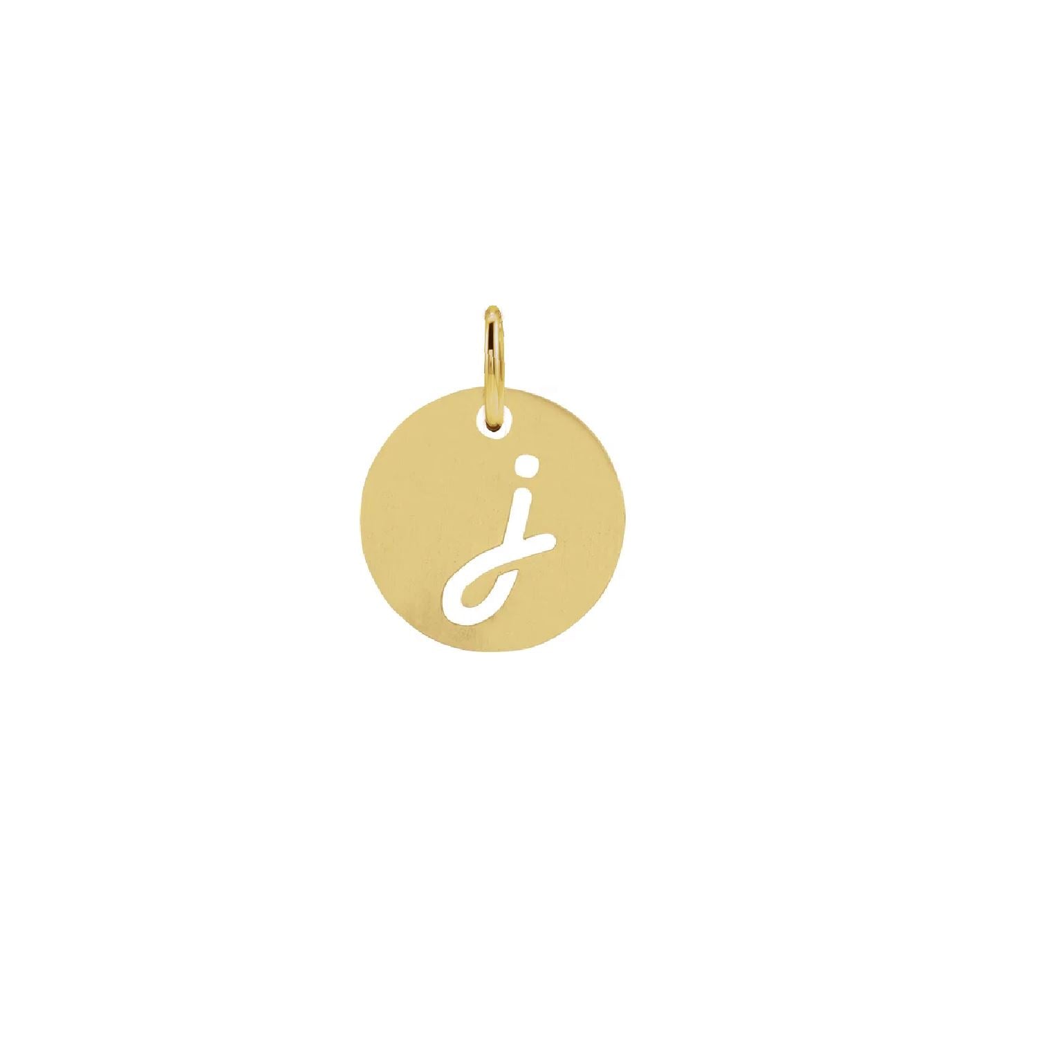 14K Solid Gold Script Initial Necklace Necklace Robyn Canady 14K Gold Filled j