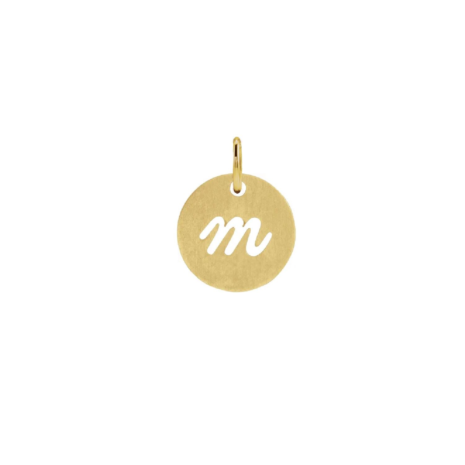 14K Solid Gold Script Initial Necklace Necklace Robyn Canady 14K Gold Filled m