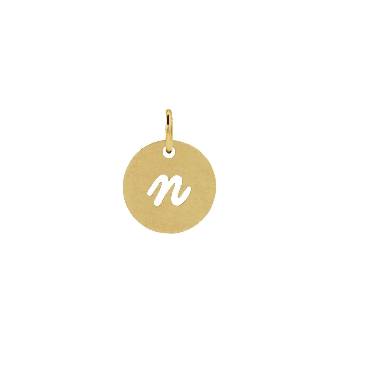 14K Solid Gold Script Initial Necklace Necklace Robyn Canady 14K Gold Filled n